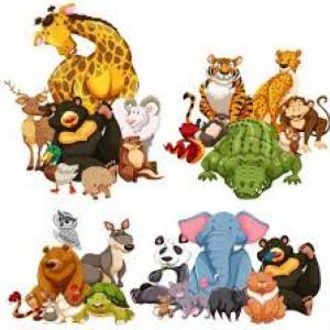 juego de grupos de animales